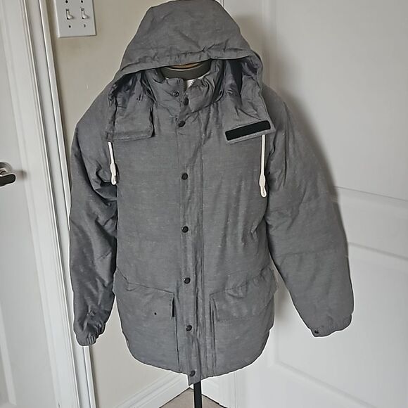 Vans Men's Puffy Zip-Up Hoodie Spring Jacket Gray Medium - Picture 2 of 16